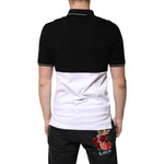Dolce & Gabbana Black White Cotton Short Sleeves Polo T-shirt