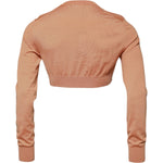 Dolce & Gabbana Beige Wool Crewneck Pullover Cropped Sweater