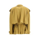 The Andamane Double-breasted Short Trench Coat TH-T172032ATNV121MUSTARD-IT40 | M