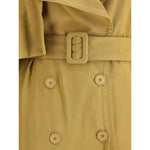 The Andamane Double-breasted Short Trench Coat TH-T172032ATNV121MUSTARD-IT40 | M