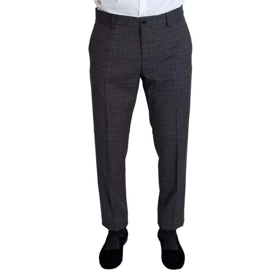 Dolce & Gabbana Gray Wool Men Formal 2 Piece MARTINI Suit JKT2772-52