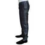 Dolce & Gabbana Blue Silver Shiny 2 Piece Slim GOLD Suit