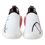 Dolce & Gabbana Pink White Logo Sorrento Sneakers Shoes LA8923-35