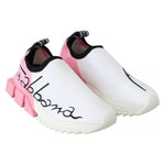 Dolce & Gabbana Pink White Logo Sorrento Sneakers Shoes LA8923-35