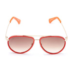 Lancaster Red Metal Sunglasses LASLA07342AC