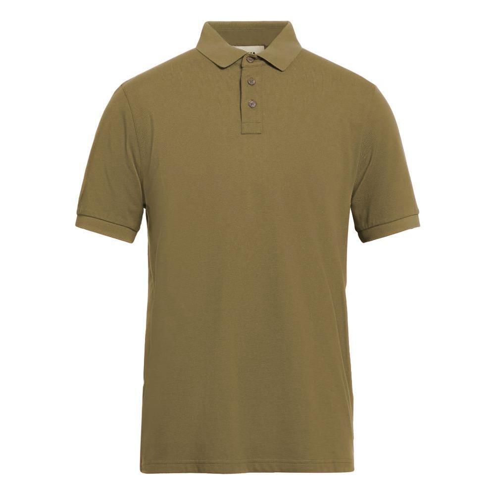 Alpha Studio Green Cotton Polo Shirt