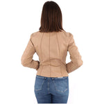 Yes Zee Beige Polyethylene Jackets & Coat YE-14606-XS