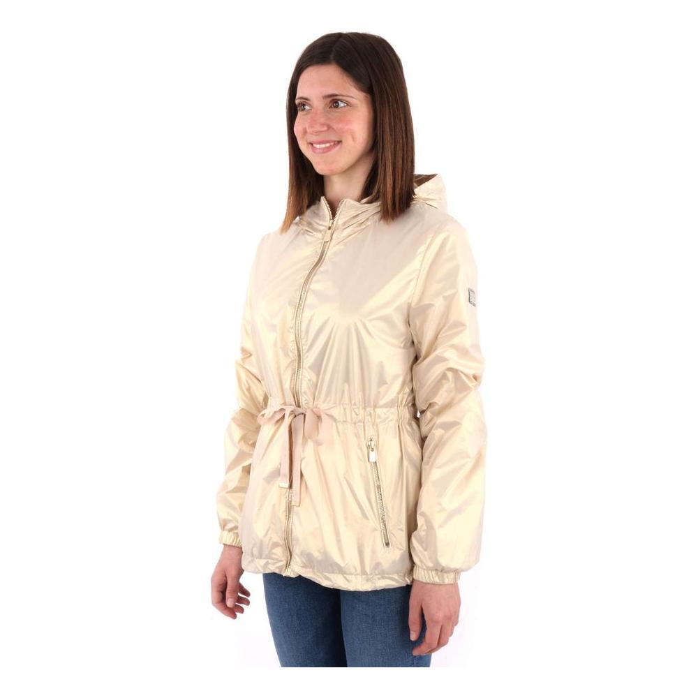 Yes Zee Beige Nylon Jackets & Coat YE-14616-M