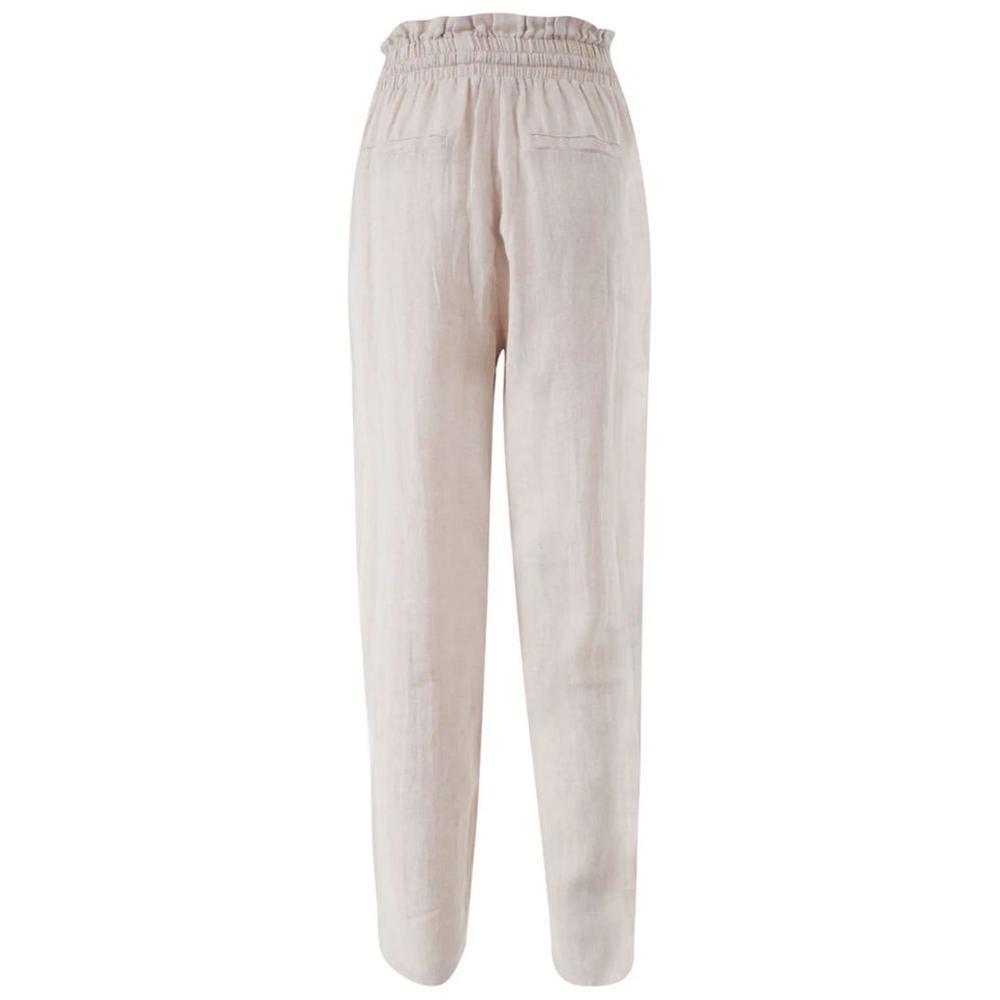 Yes Zee Beige Linen Jeans & Pant YE-14619-M