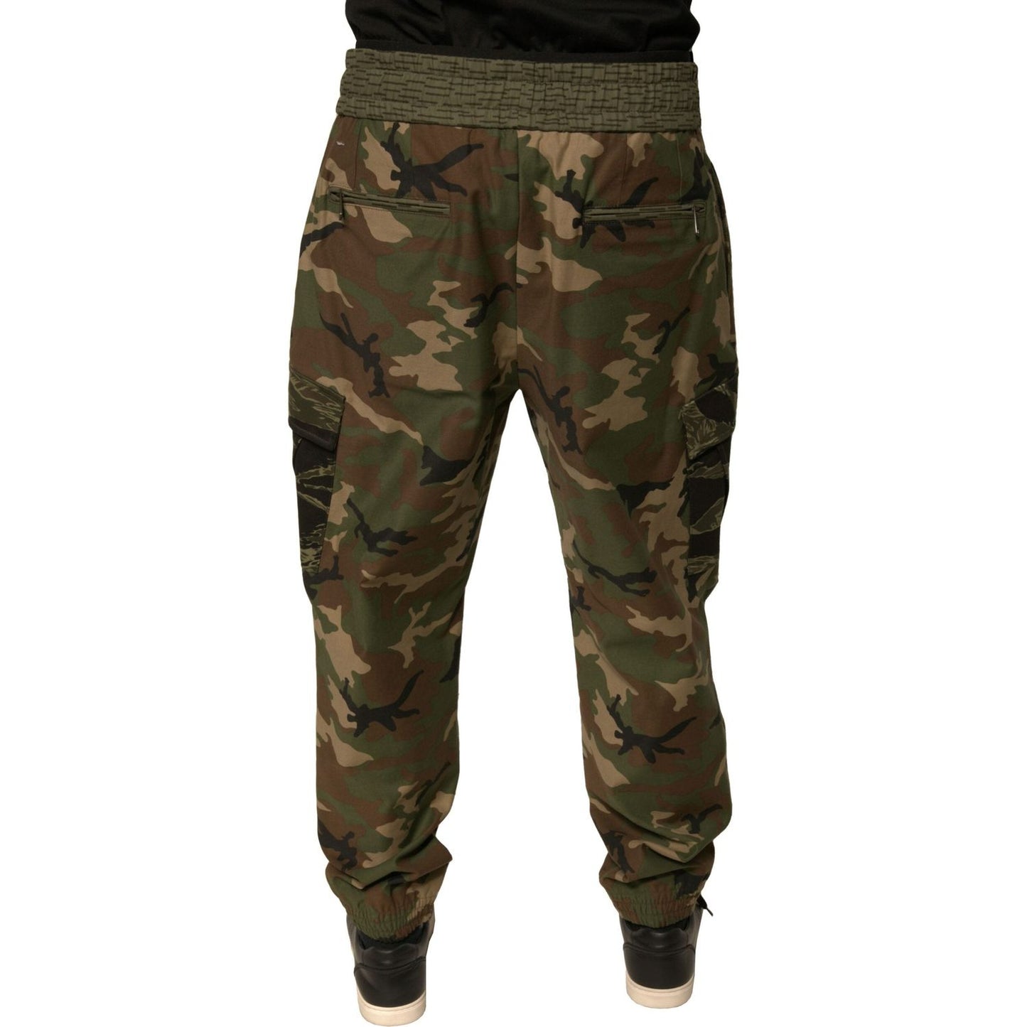 Dolce & Gabbana Multicolor Camouflage Cargo Sweatpants Pants