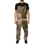 Dolce & Gabbana Multicolor Patchwork Camouflage Overall Pants