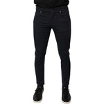 Dolce & Gabbana Black Logo Cotton Stretch Skinny Denim Jeans