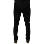 Dolce & Gabbana Black DG Crown Logo Cotton Skinny Denim Jeans