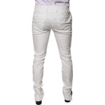 Dolce & Gabbana White Cotton Tapered Formal Dress Pants