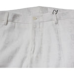 Dolce & Gabbana White Cotton Tapered Formal Dress Pants