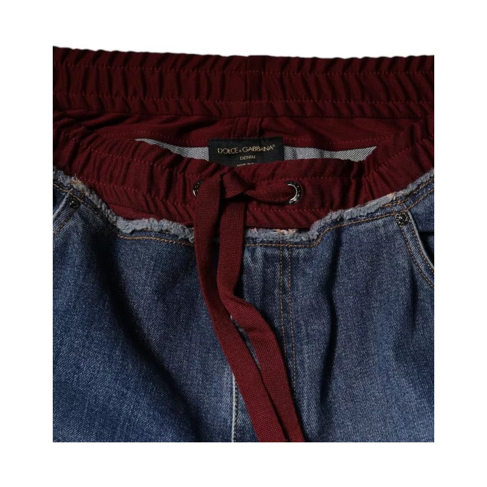Dolce & Gabbana Blue Cotton Stretch Straight Denim Jeans