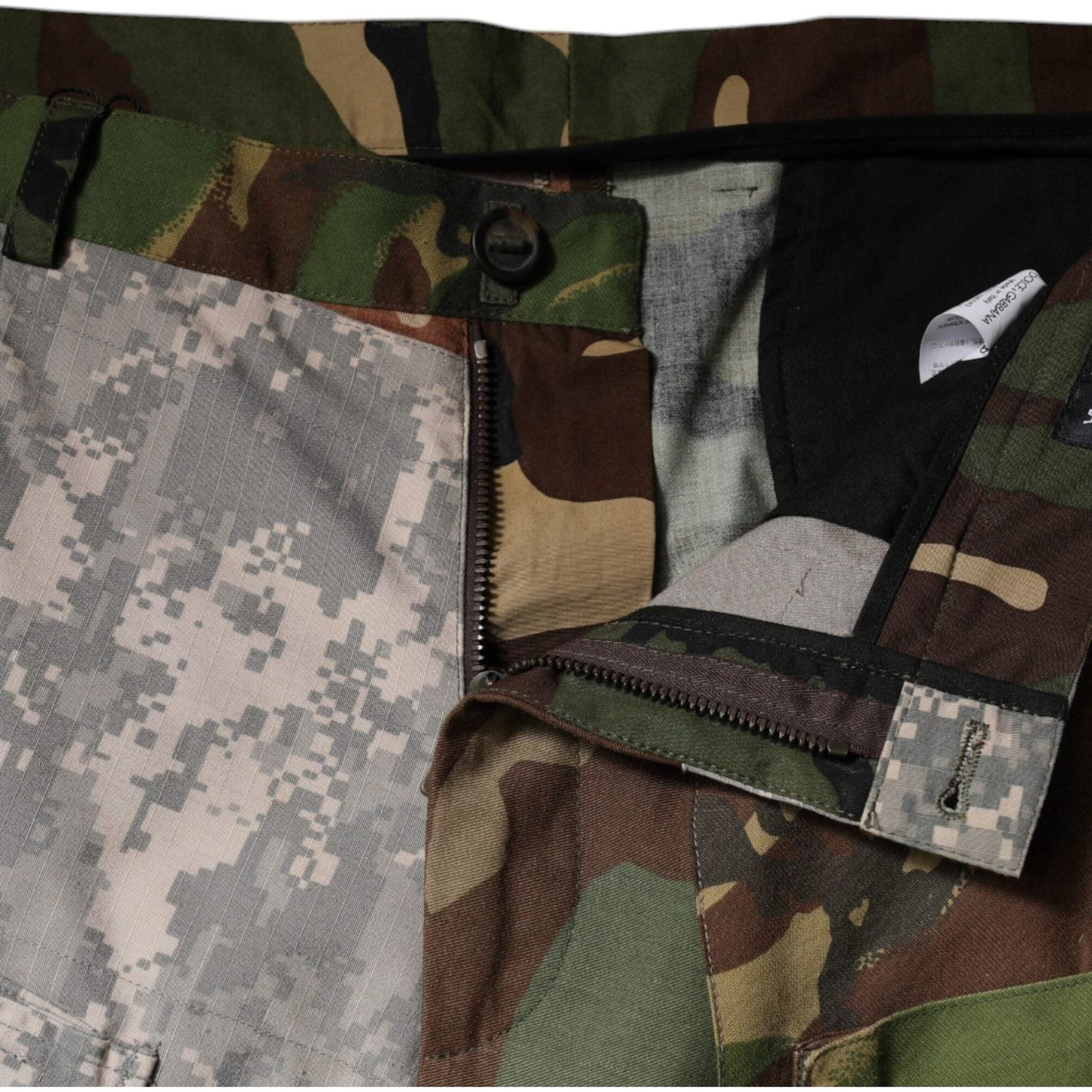 Dolce & Gabbana Multicolor Patchwork Camouflage Cargo Pants