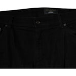 Dolce & Gabbana Black Cotton Stretch Logo Skinny Denim Jeans