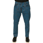 Dolce & Gabbana Blue Logo Cotton Stretch Skinny Denim Jeans