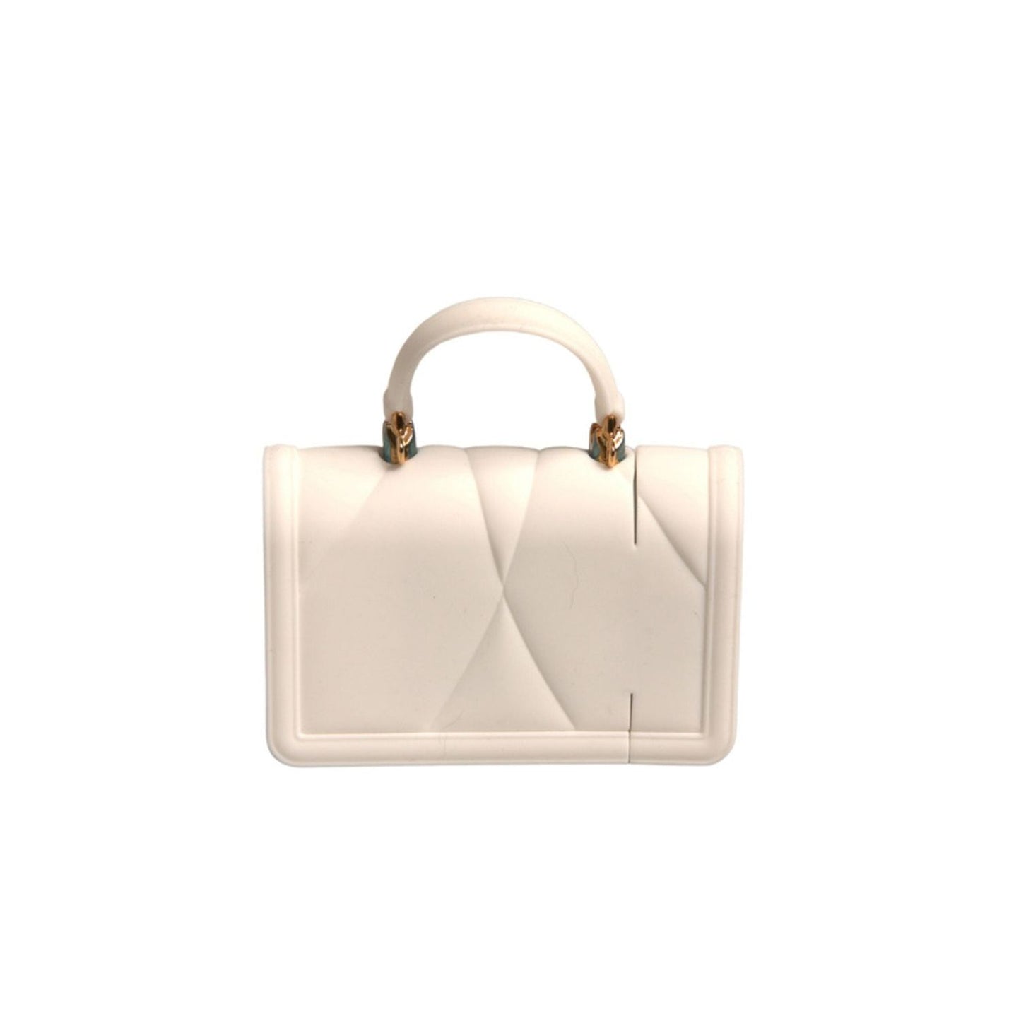 Dolce & Gabbana White Silicone Devotion Heart Cover Hand Bag Airpod Case