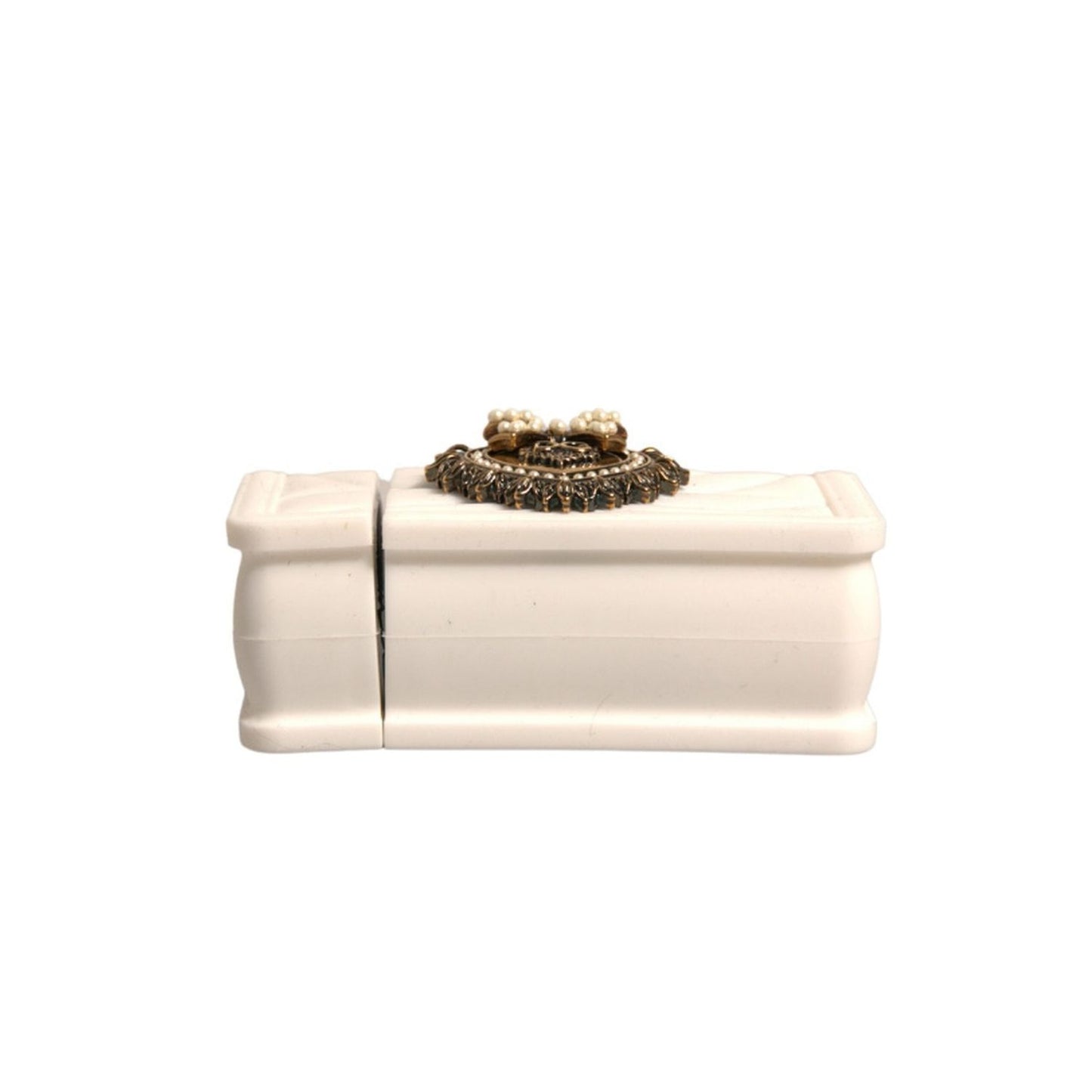 Dolce & Gabbana White Silicone Devotion Heart Cover Hand Bag Airpod Case
