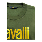 Cavalli Class Green Polyester Men's Hoodie