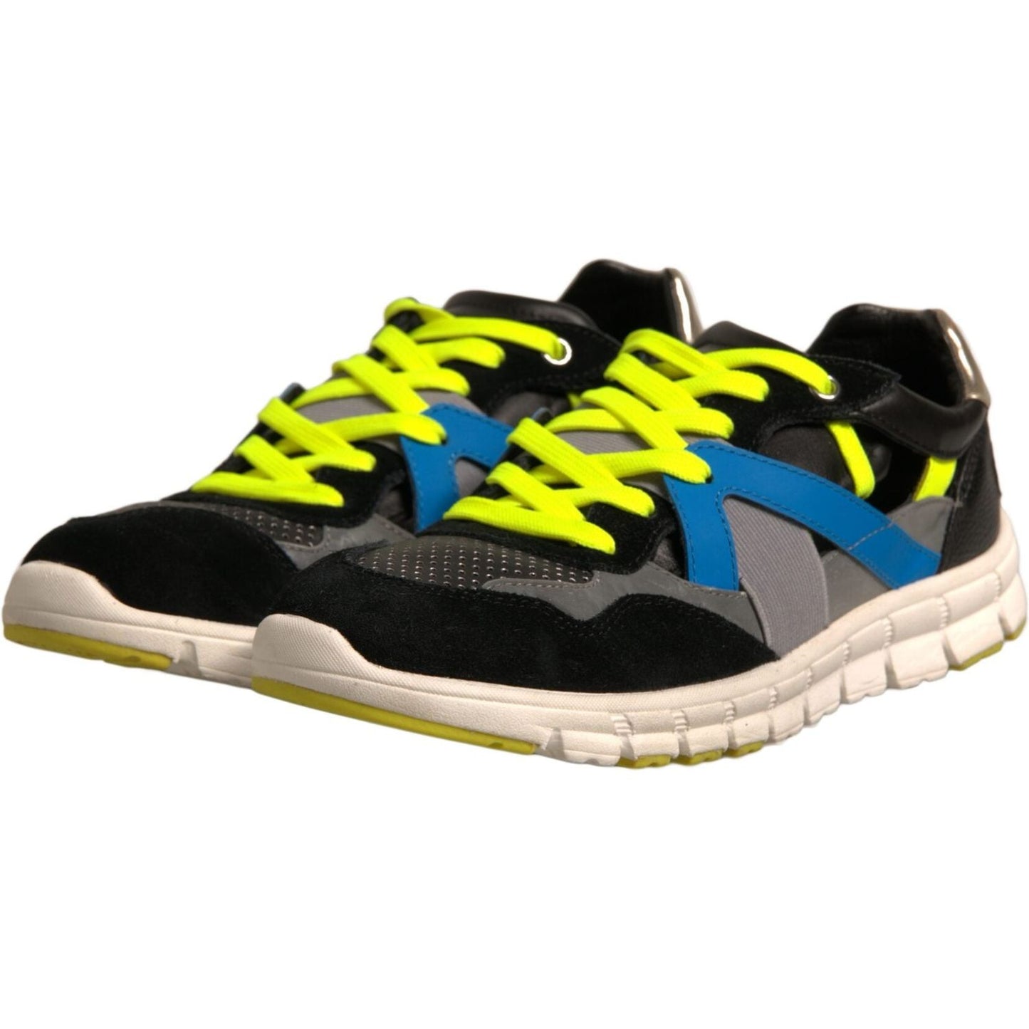 Dolce & Gabbana Multicolor Suede Low Top Sneakers Shoes