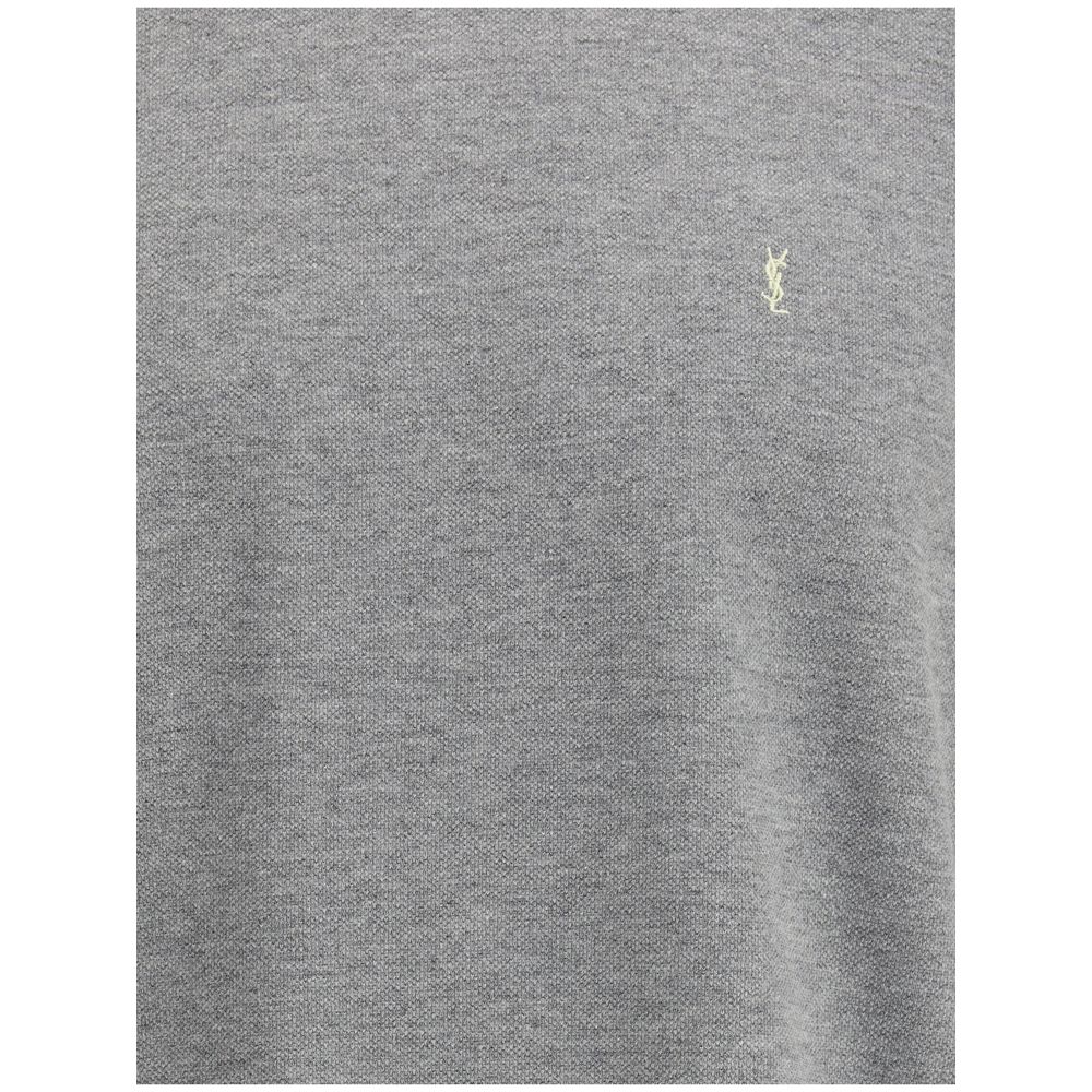 Saint Laurent Grey Cotton Oversized T-shirt