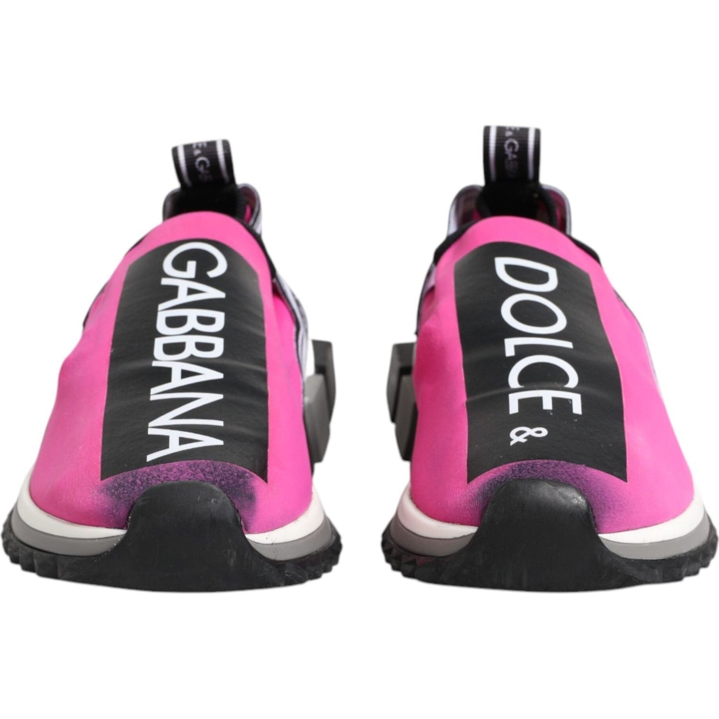 Dolce & Gabbana Fuchsia White Slip On Sorrento Sneakers Shoes