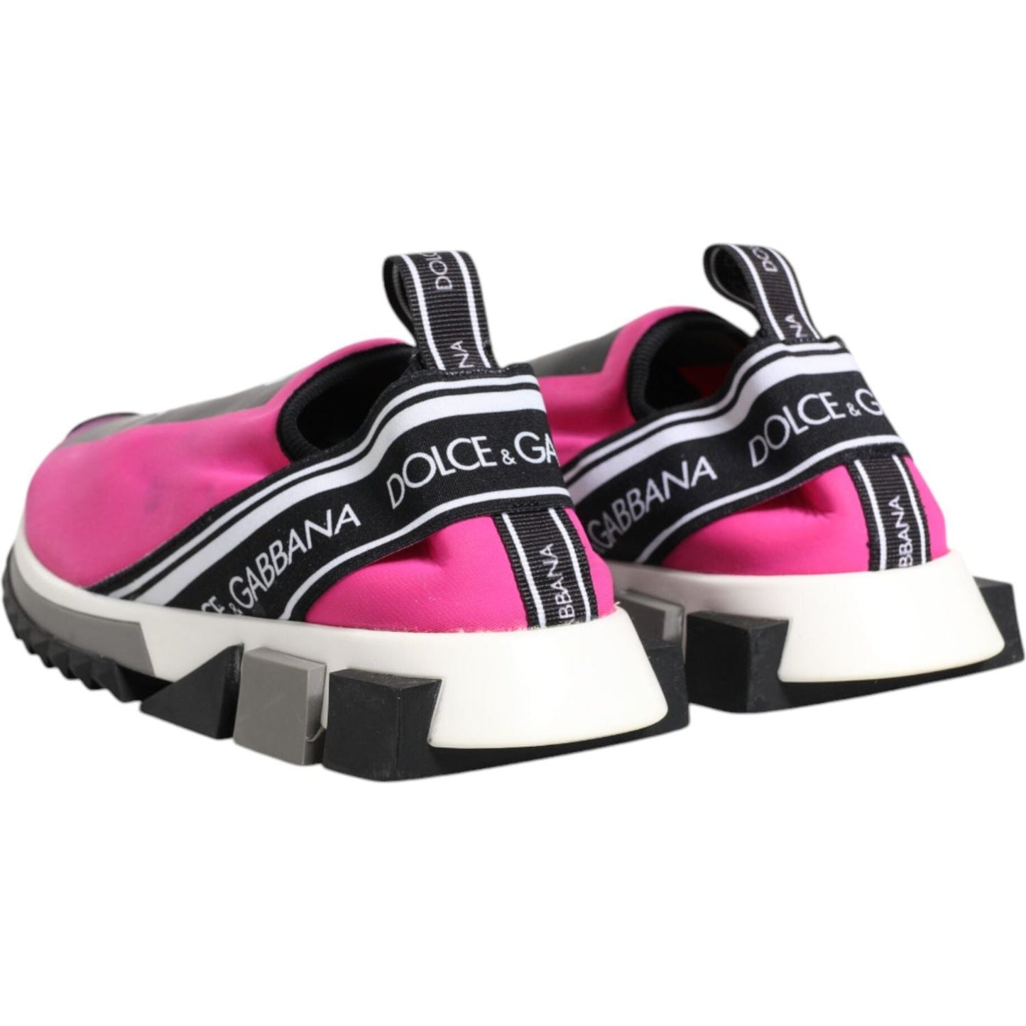 Dolce & Gabbana Fuchsia White Slip On Sorrento Sneakers Shoes