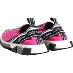 Dolce & Gabbana Fuchsia White Slip On Sorrento Sneakers Shoes