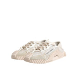 Dolce & Gabbana White Lace NS1 Low Top Sneaker Sports Shoes