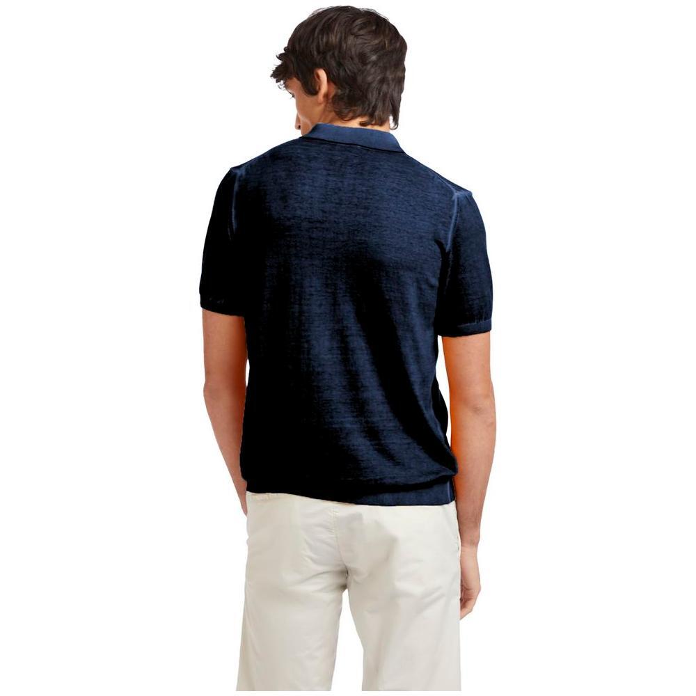 AT.P.CO Blue Cotton Polo Shirt