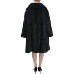 Dolce & Gabbana Black Goat Fur Shearling Long Jacket Coat SIG12483-1