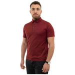Canali Burgundy Cotton Polo Shirt