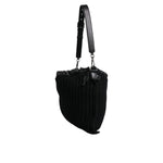 Dolce & Gabbana Black Cashmere Knitted Leather Shoulder Bag
