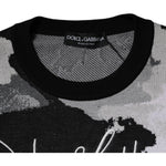 Dolce & Gabbana Multicolor Camouflage Crew Neck Men Pullover Sweater