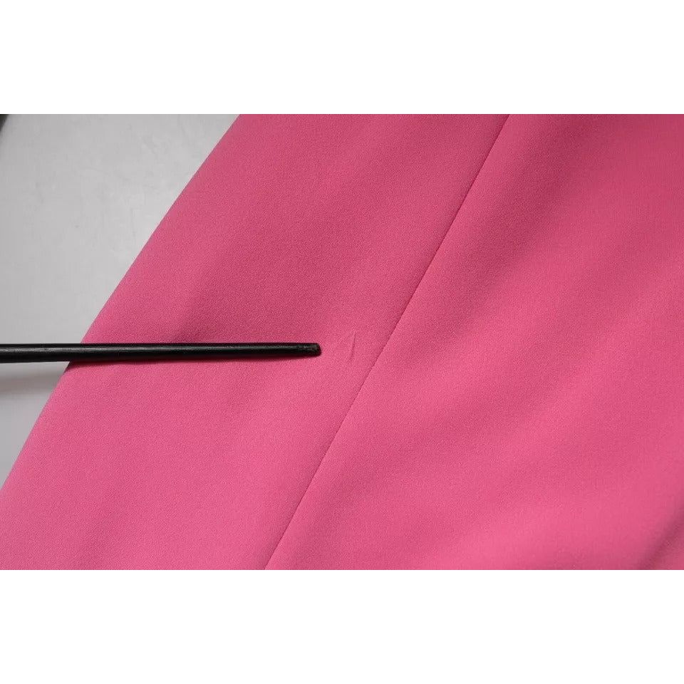 Dondup Pink Viscose Short Sleeves Backless Sheath Mini Dress