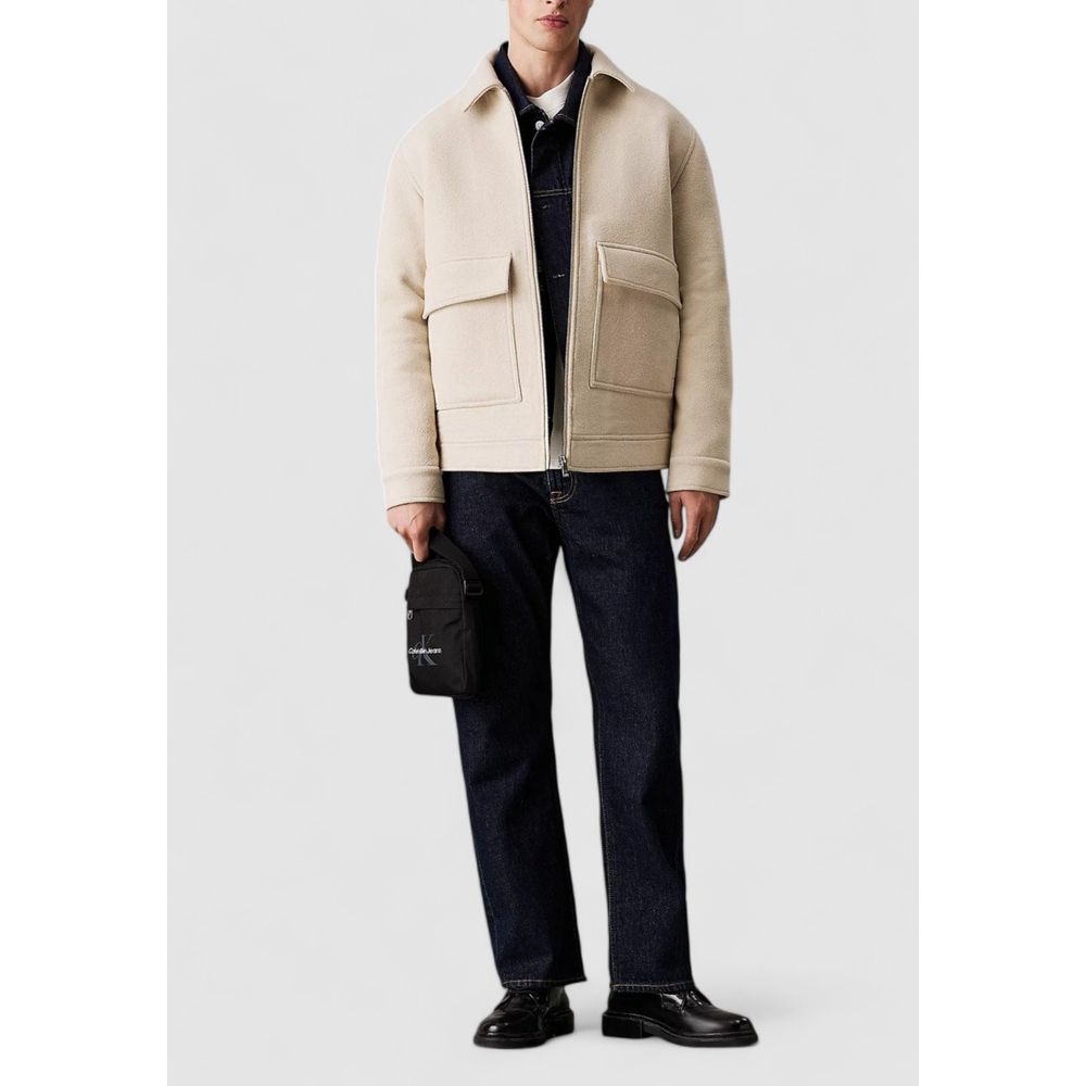 Calvin Klein Jeans Black Recycled Polyester Messenger Bag