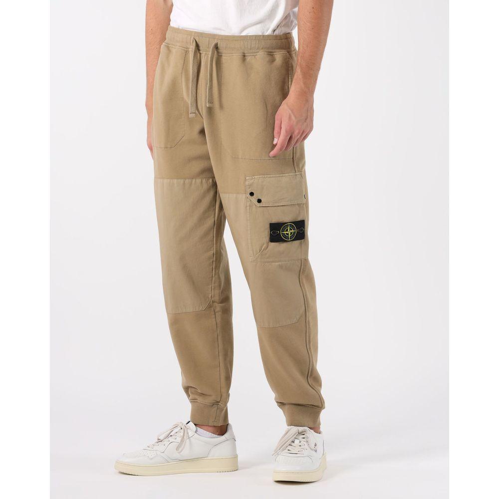 Stone Island Beige Cotton Men Cargo Trouser ST-14719-S
