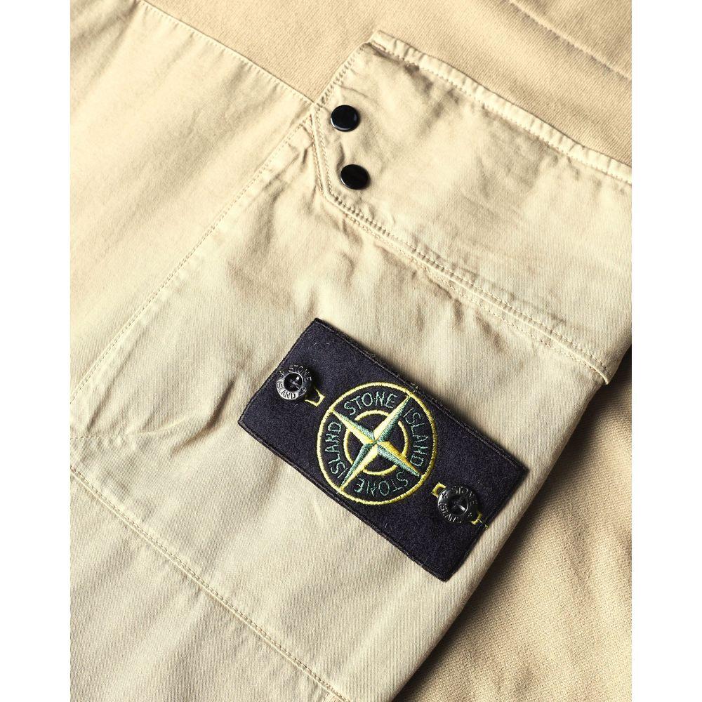 Stone Island Beige Cotton Men Cargo Trouser ST-14719-S