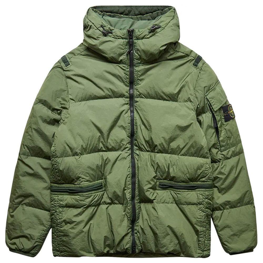 Stone Island Green Nylon Men Jacket
