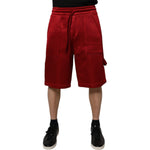 Dolce & Gabbana Maroon Viscose Nylon Mid Waist Bermuda Shorts