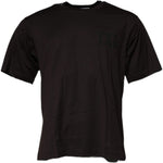 Dolce & Gabbana Dark Brown Logo Cotton Crew Neck T-shirt
