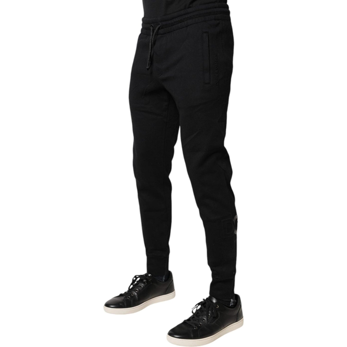 Dolce & Gabbana Black Cotton Jogger Jogging Pants PAN76018-46