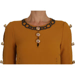 Dolce & Gabbana Brown Mini Crystal Embellished Dress DR1469-40