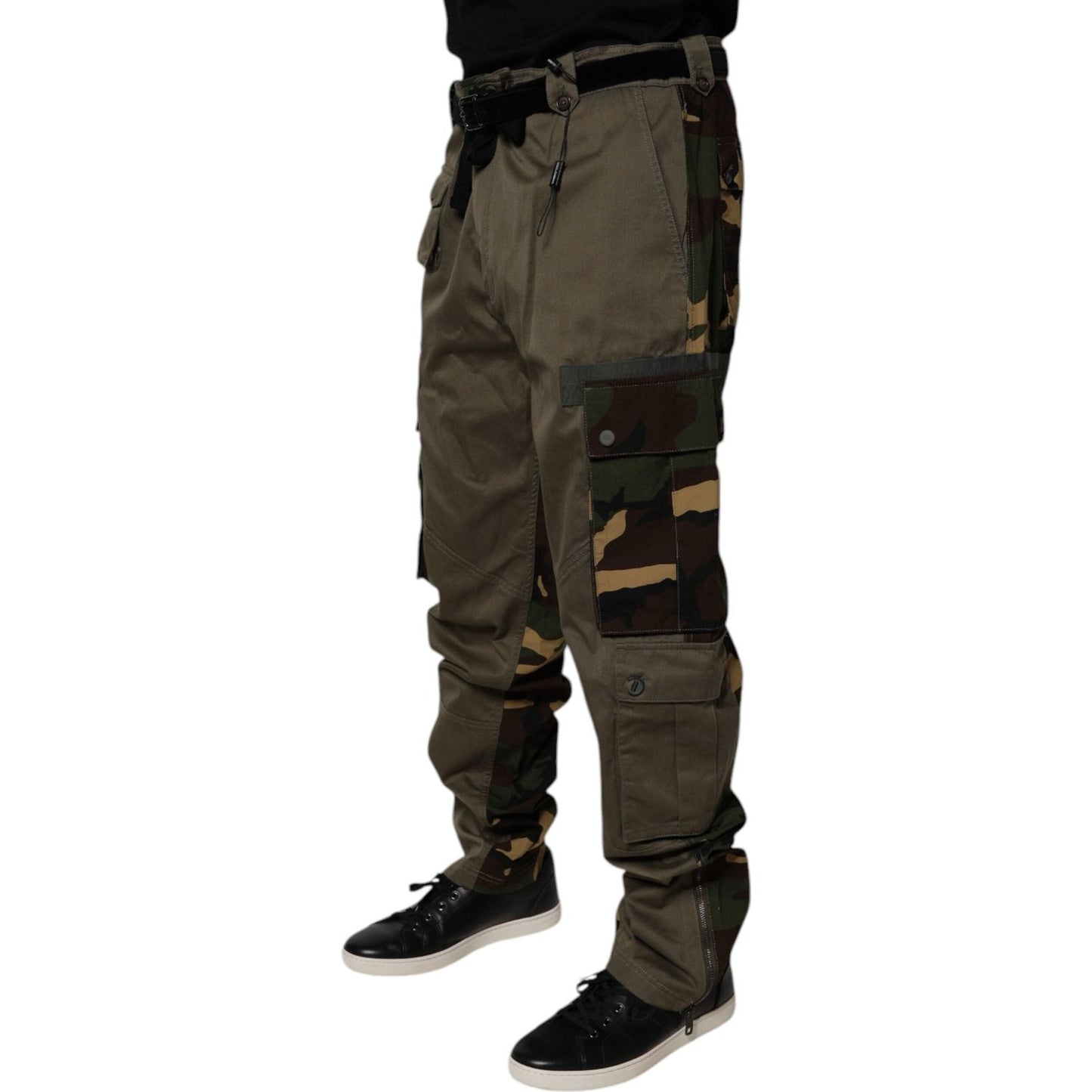 Dolce & Gabbana Multicolor Patchwork Camouflage Cargo Pants