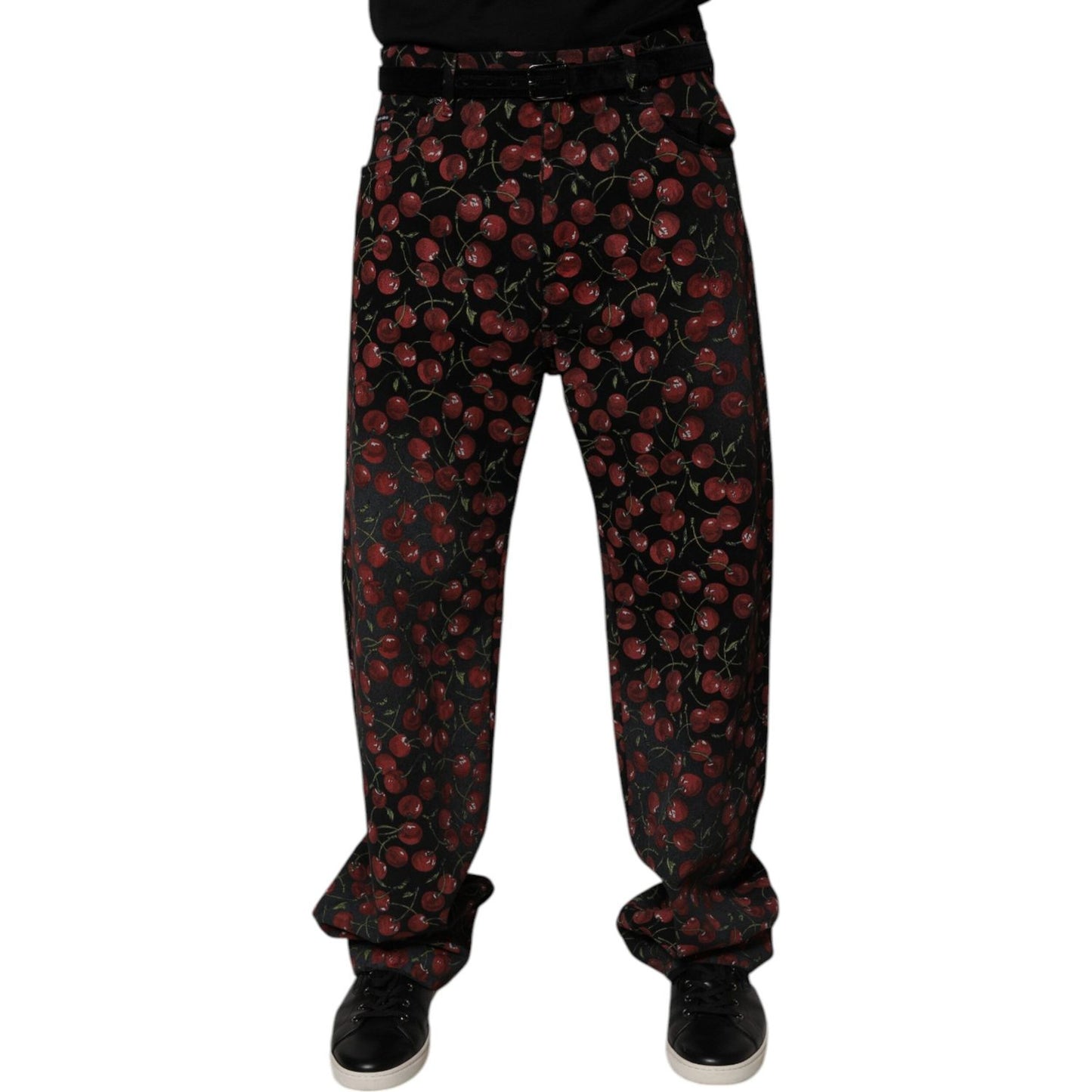 Dolce & Gabbana Black Cherry Cotton Straight Men Denim Jeans