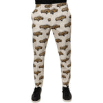 Dolce & Gabbana Off White Cars Cotton Skinny Men Denim Jeans