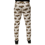 Dolce & Gabbana Off White Cars Cotton Skinny Men Denim Jeans